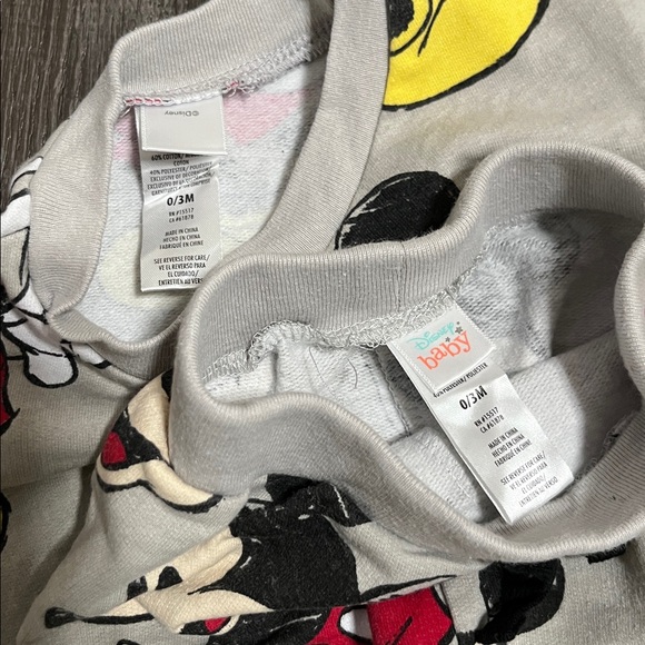Disney Baby Infant Mickey Mouse 2 Piece Sweater and Jogger Pant Size 0-3 Months - Picture 2 of 4